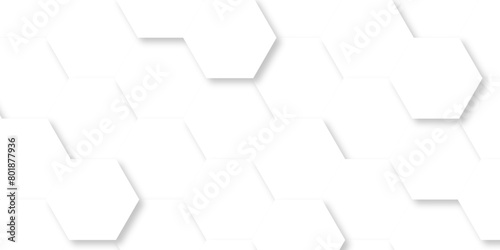 Abstract background with hexagons Abstract hexagon polygonal pattern background vector. seamless bright white abstract honeycomb background.