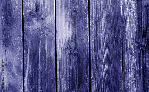 Grunge deep blue wood board fence or wall pattern.