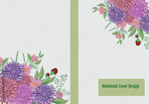 vector notebook cover design