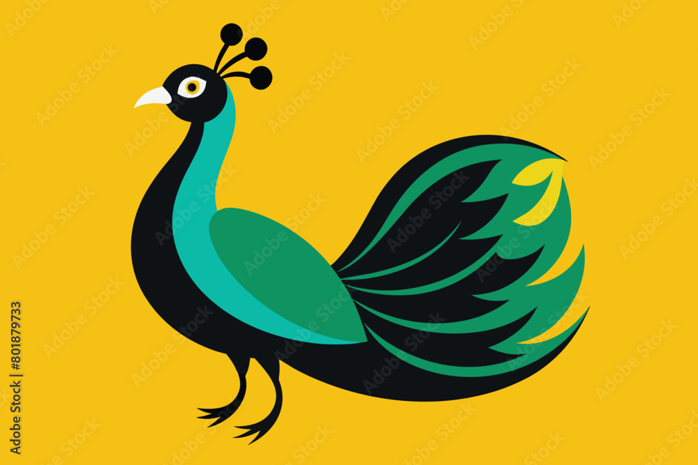 Solid color Peacock vector design