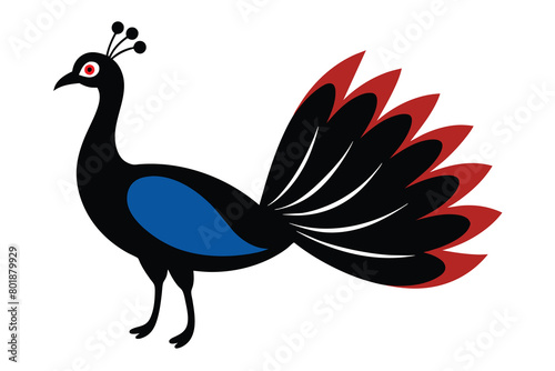 Solid color Peacock vector design