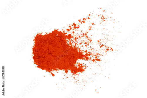 Fototapeta Naklejka Na Ścianę i Meble -  A pile of dried paprika powder Isolated Transparent