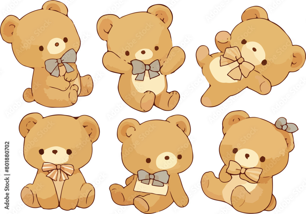 bear clipart vector for graphic resources