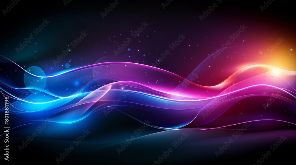 magic energy neon glowing wave abstract background magic energy neon glowing wave abstract background