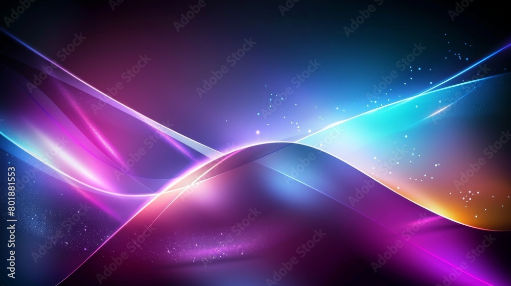 magic energy neon glowing wave abstract background