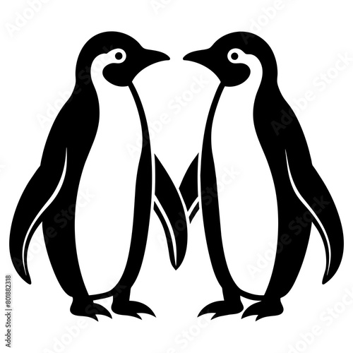 2 Penguin vector silhouette 