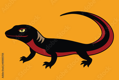 Solid color Lizard vector design