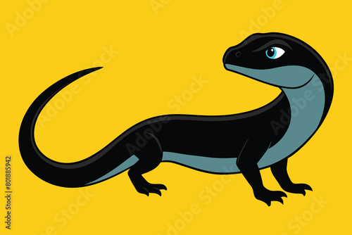 Solid color Lizard vector design