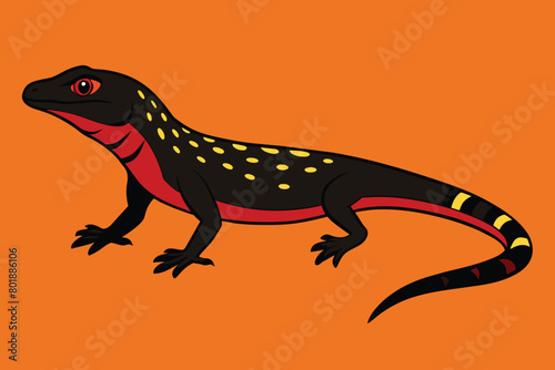 Solid color Lizard vector design