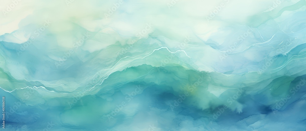 Watercolor wave textures with blended blues and greens, ideal for artistic projects or creative presentations, Watercolor wave textures with blended blues and greens, ideal for artistic projects or creative presentations,