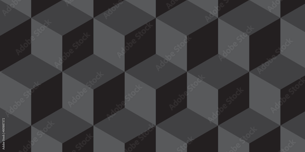 Black background from cubes and lines. Geometric seamless pattern cube. Cubes mosaic shape vector design.
Black background from cubes and lines. Geometric seamless pattern cube. Cubes mosaic shape vector design.