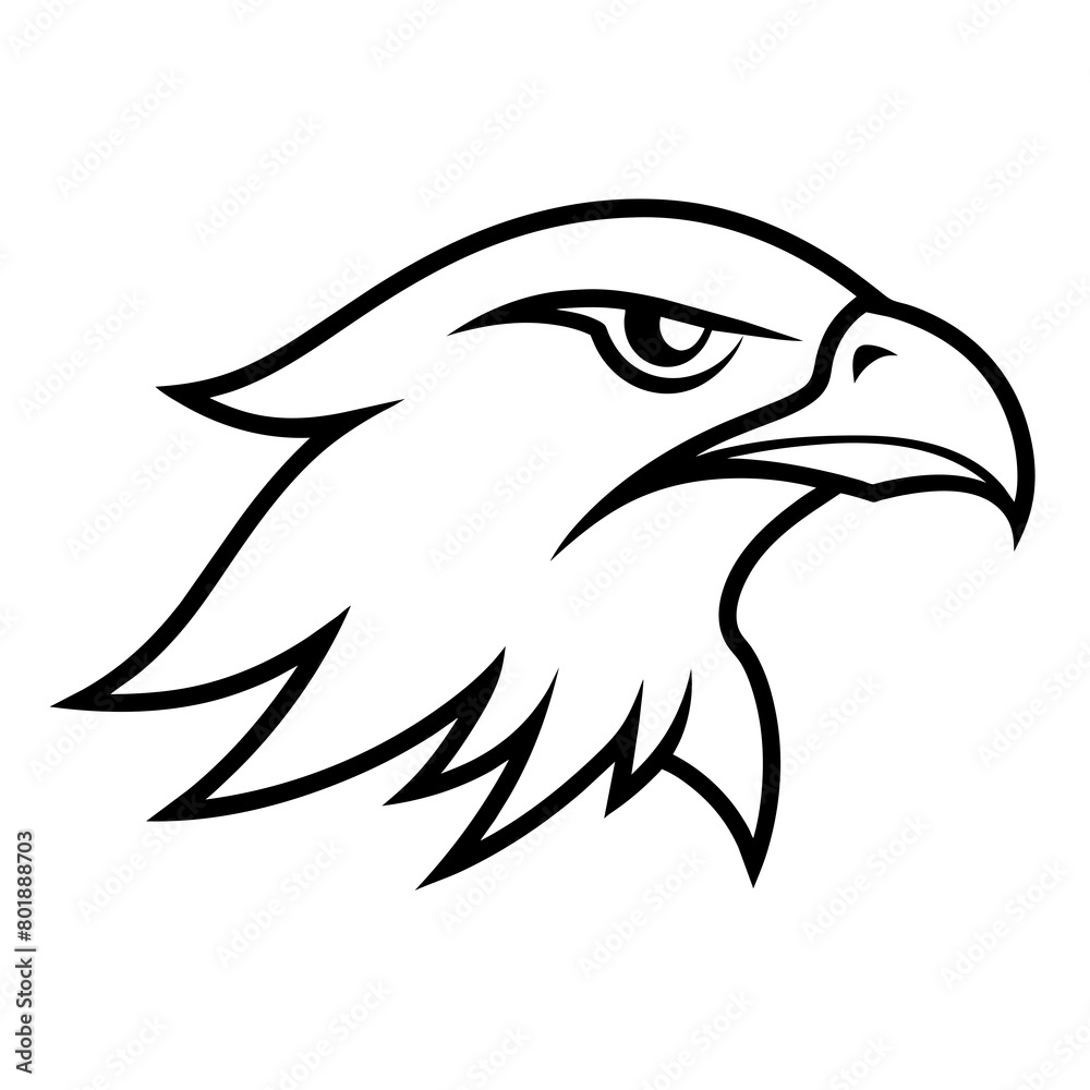 Obraz premium Hawk head logo icon