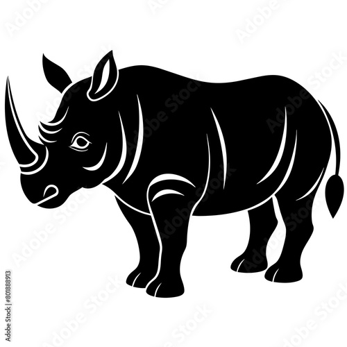 Rhinoceros vector icon