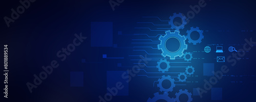Wallpaper Mural 2d illustration abstract gear Network Torontodigital.ca