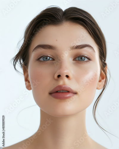 Beauty skin care woman natural makeup female model