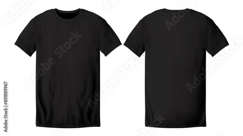 set of color view t-shirt isolated on white.