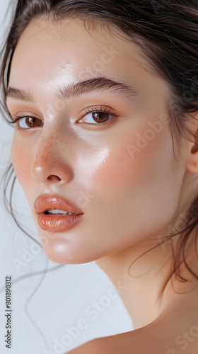 Beauty skin care woman natural makeup female model
