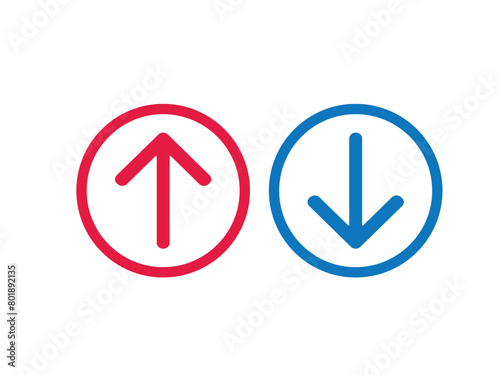 up and down arrows icon vector