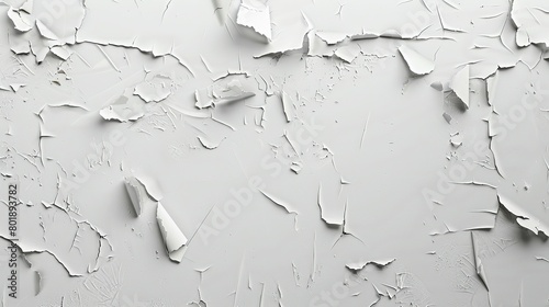 Aged white wall with paint chipping off, revealing a textured backdrop photo