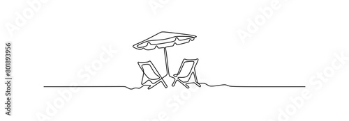 beach chairs and umbrella set