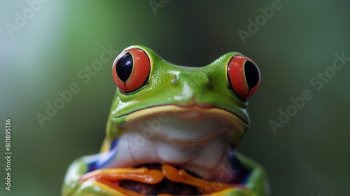 A colorful tree frog Close ups