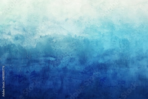 A cool and contemporary gradient with an ombre effect of indigo fading into icy blue photo