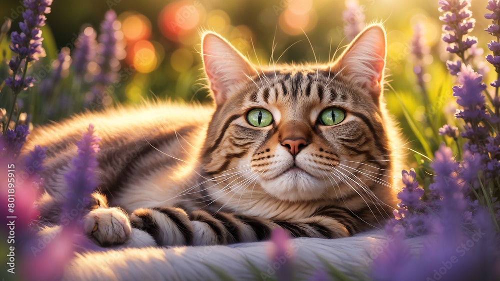 Cute cat lying down. Cute cat lying down.