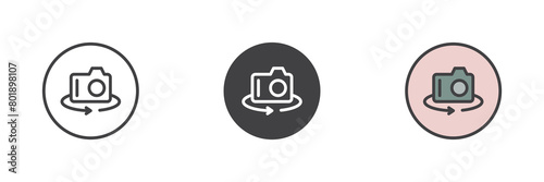 Front camera switch different style icon set