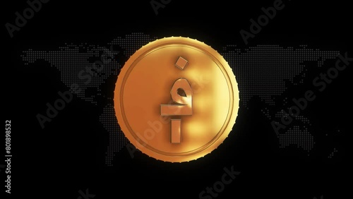 Golden Afghan afghani Currency symbol golden Afghan afghani currency sign photo