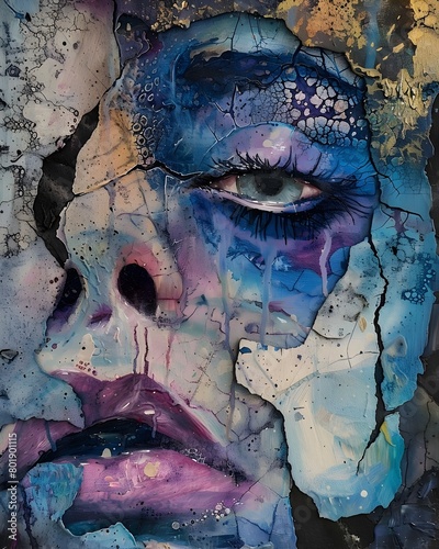 Navigating the Layers of Emotional Defenses in Surreal Mixed Media Art