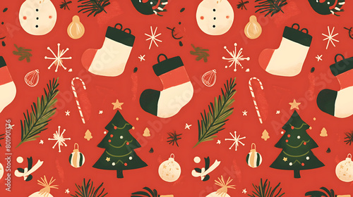 christmas seamless pattern photo