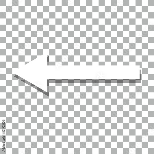 Wallpaper Mural White arrow icon on transparent background. flat style. white arrow icon for your web site design, logo, app, UI. arrow symbol. arrow sign. Torontodigital.ca