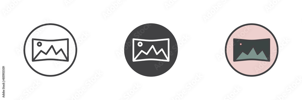 Panorama Mode different style icon set Panorama Mode different style icon set