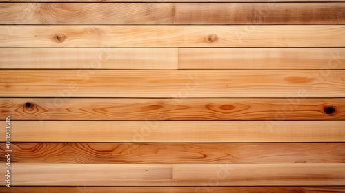 Aerial view of smooth planed wood boards, lined up for an organized, clean background,