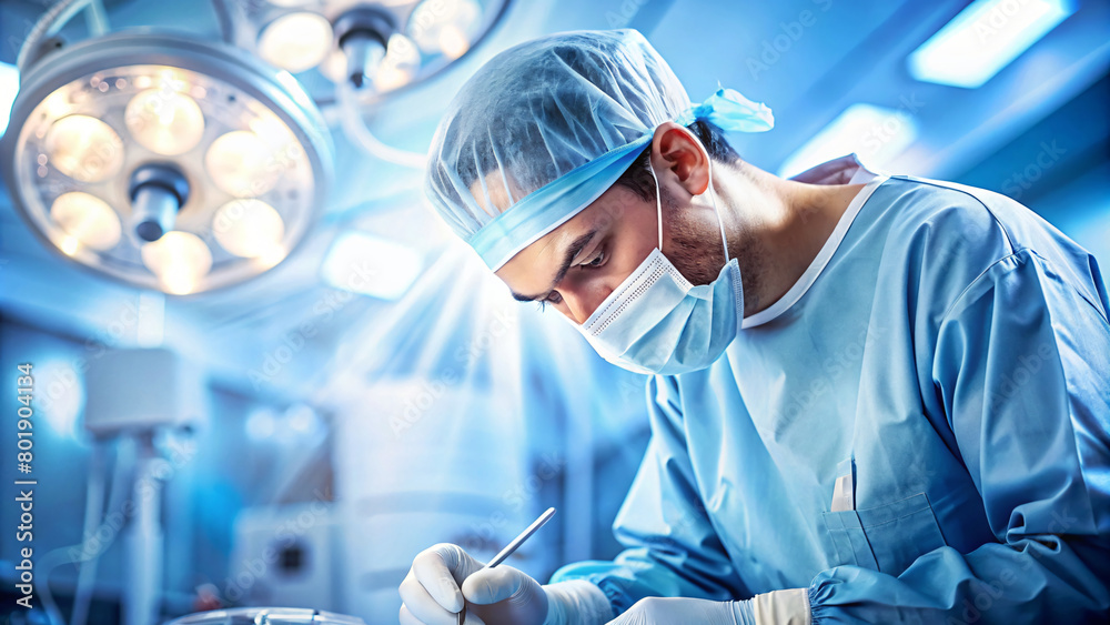 Surgeon and doctor examining in hospital setting Surgeon and doctor examining in hospital setting