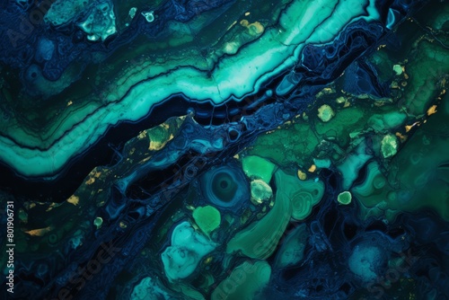 Vibrant azurite mineral with deep blue and green colors, perfect for a bold and dynamic wallpaper,