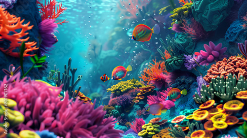 Underwater Symphony: Exploring the Biodiversity of Vibrant Coral Reefs © William