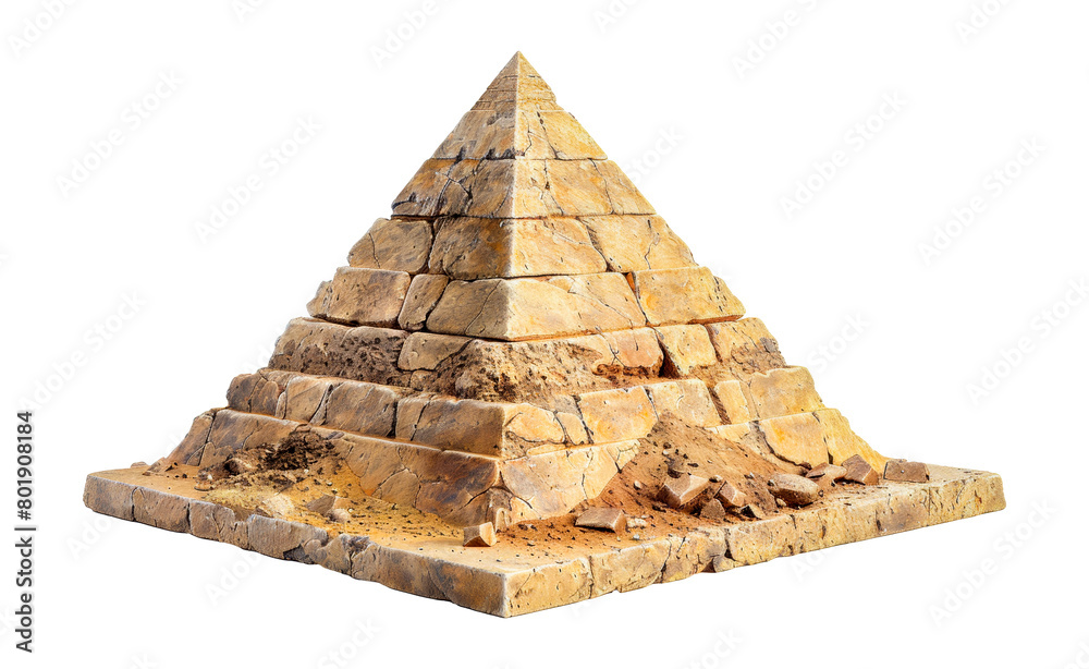 Stone pyramid isolated, cut out - stock png. Stone pyramid isolated, cut out - stock png.