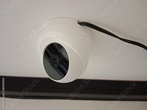 digital security system. monitoring camera equipment in office. building control technology.	