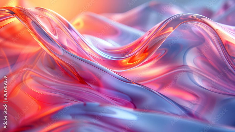 Mesmerizing 3D Abstract: Vibrancy in Fluid Chrome Reflections Mesmerizing 3D Abstract: Vibrancy in Fluid Chrome Reflections