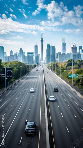 Bustling Urban Skyline Visi...