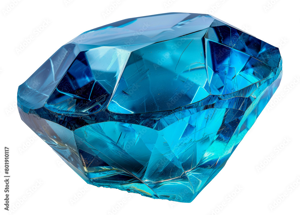Large raw blue crystal block, cut out - stock png. Large raw blue crystal block, cut out - stock png.