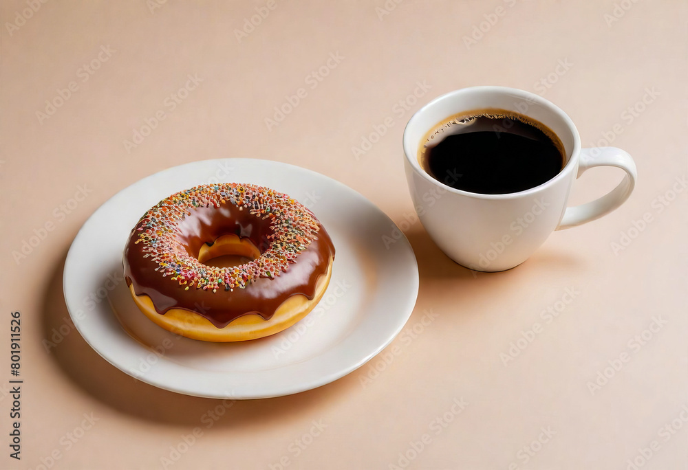 cup of coffee and chocolate donuts cup of coffee and chocolate donuts