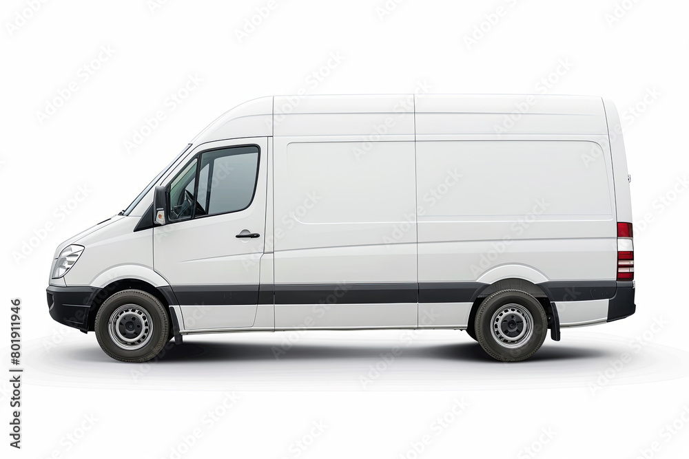 Delivery van side view isolated on a white background
Delivery van side view isolated on a white background