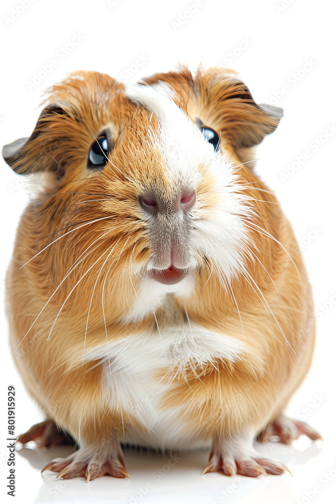 funny guinea pig smiling on white background
funny guinea pig smiling on white background