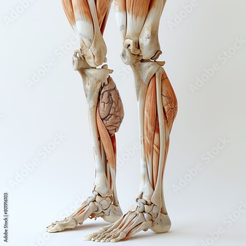 the back of a pair of human legs, with the muscles and tendons exposed.
