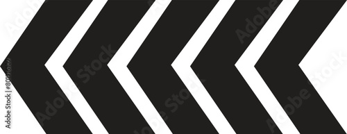 Black left directional arrow on white background. Vector illustration. Editable stroke