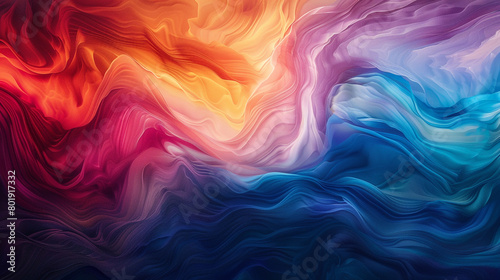 Witness the luminous cascade of colors, flowing with grace to form a captivating gradient wave of brilliance. photo