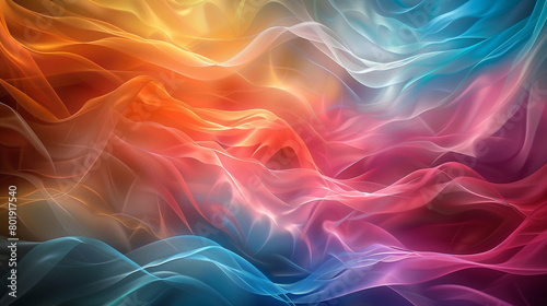 Witness the luminous cascade of colors  flowing with grace to form a captivating gradient wave of brilliance.