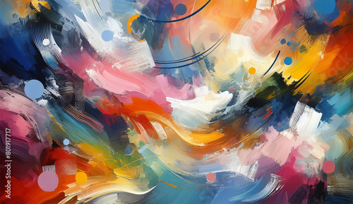 colorful abstract modern oil paint brush stroke background